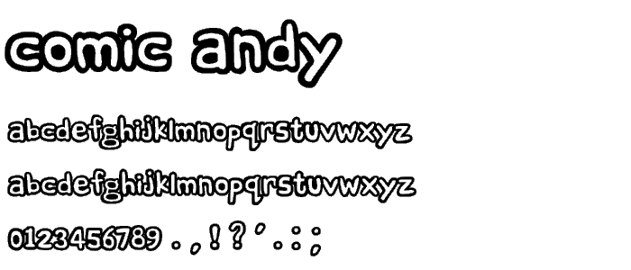 comic andy font